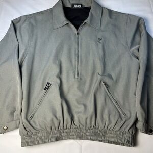 Ashworth Golf 1/2 Zip Pullover Windbreaker Shirt Mini Check Jacket Size Medium